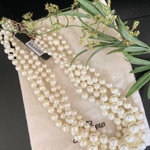 J. Crew Twisted Hammock Pearl Necklace MSRP $98